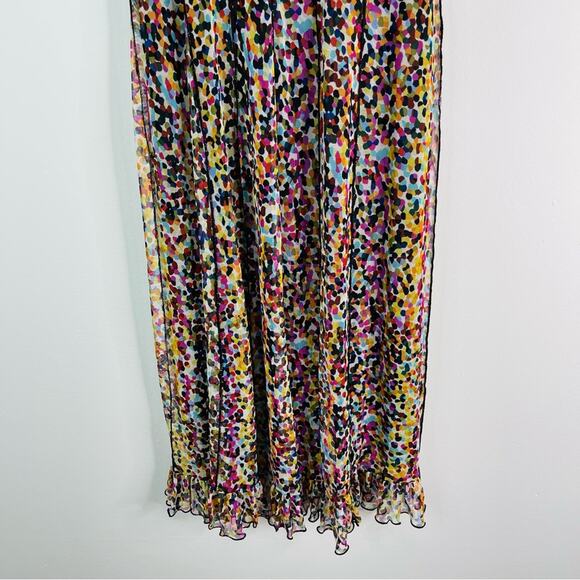 ILE NY colorful pink black white dot mesh 90s y2K maxi dress 8 - Picture 3 of 8